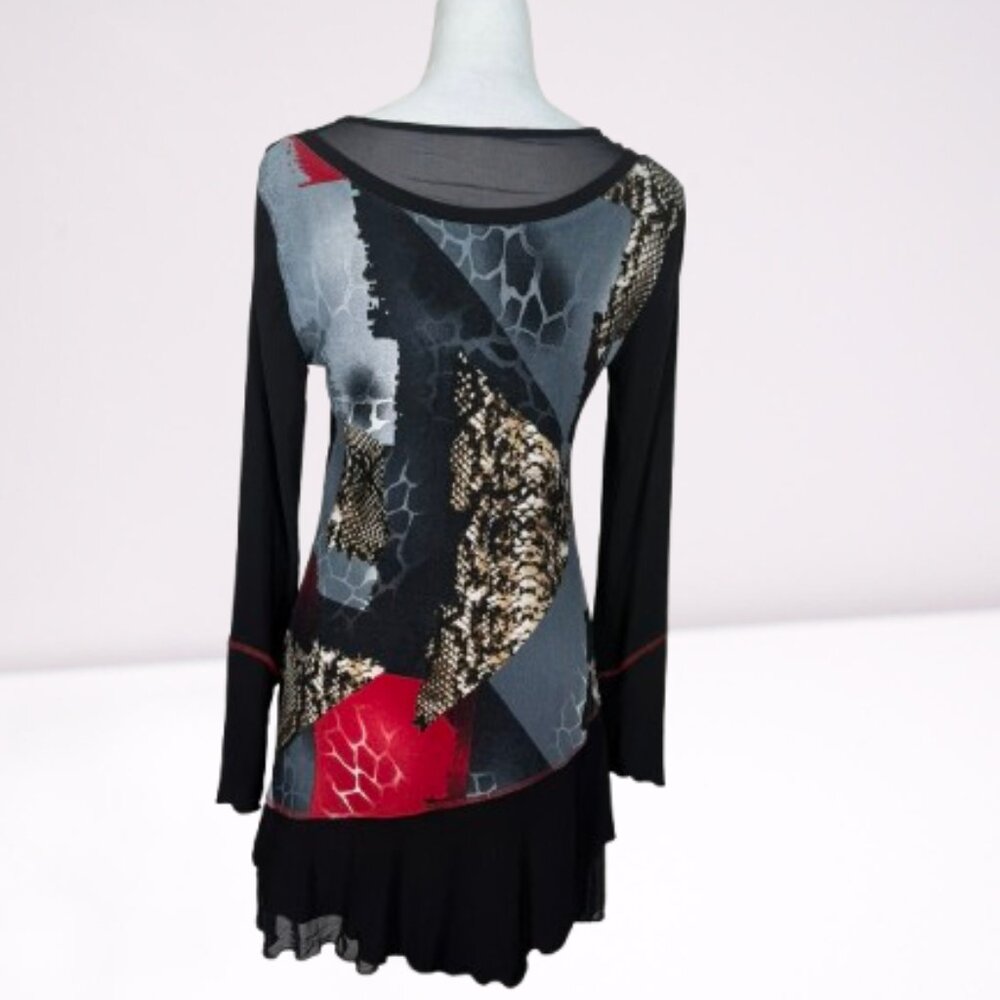 Joseph Ribkoff NWOT Fairy Wiching Stretch Mini Dress Size 8 Y2K Whimsigoth - Picture 7 of 10